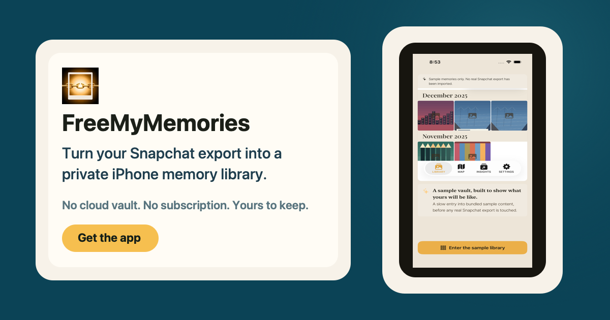 FreeMyMemories media kit social preview